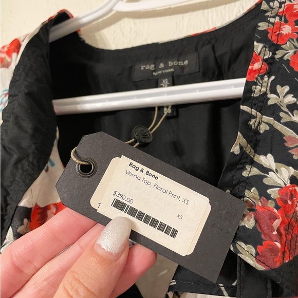 rag + bone verna floral top NWT - Picture 4 of 8
